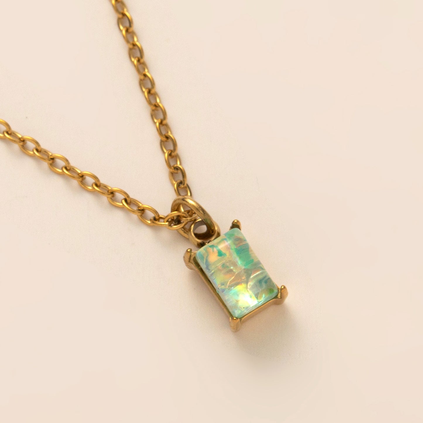 Birthstone Necklace Stainless Steel