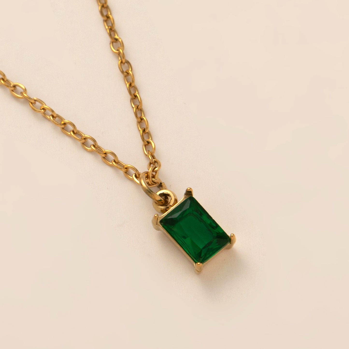 Birthstone Necklace Stainless Steel